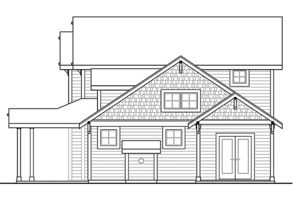 Right Elevation for House Plan #345391