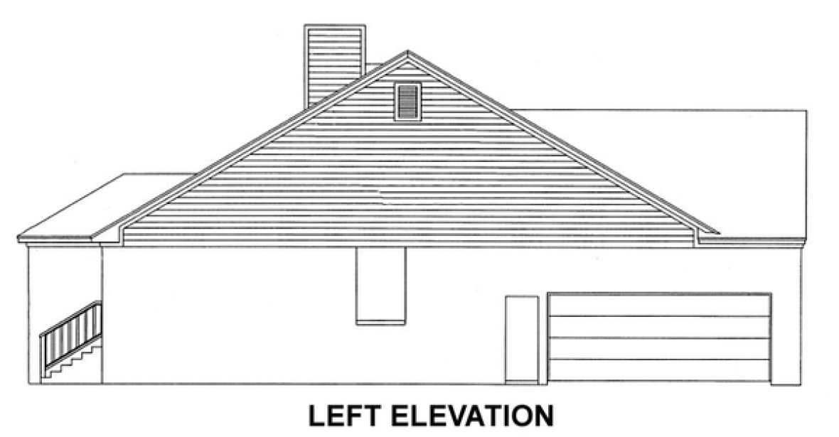 Left Elevation for House Plan #865412