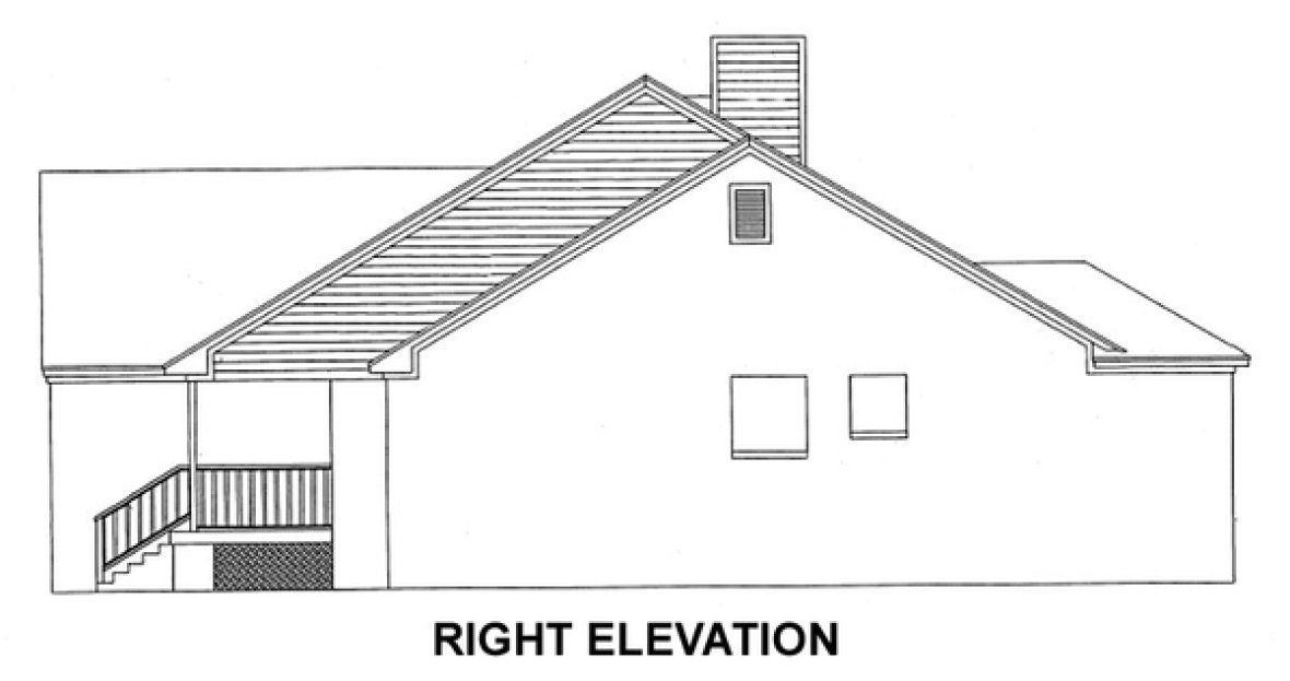 Right Elevation for House Plan #865412
