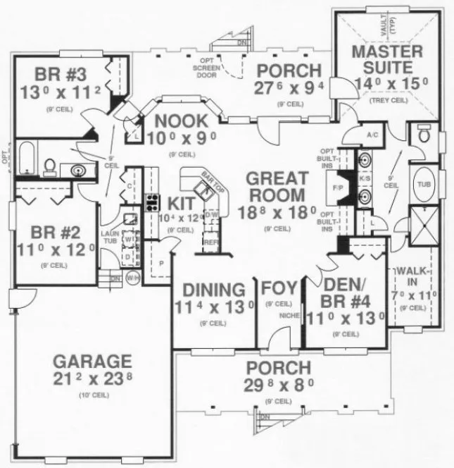 Main Floor Plan for House Plan #865412