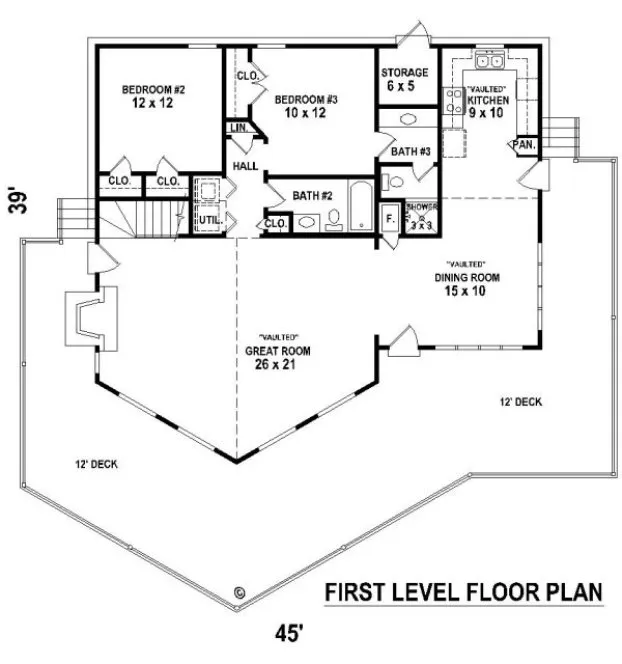 Main Floor Plan for House Plan #498281