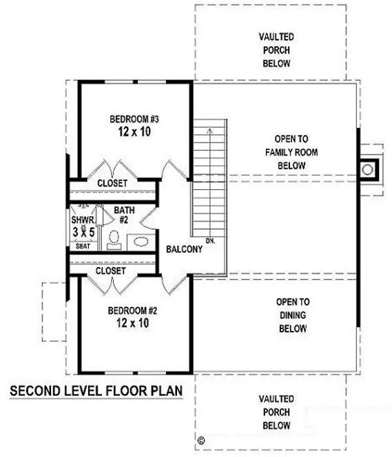 Second Floor Plan for House Plan #496141