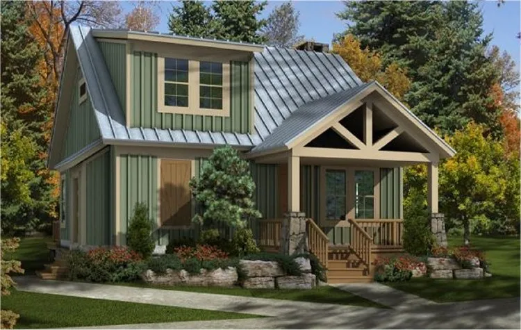Full Rendering for House Plan #496141