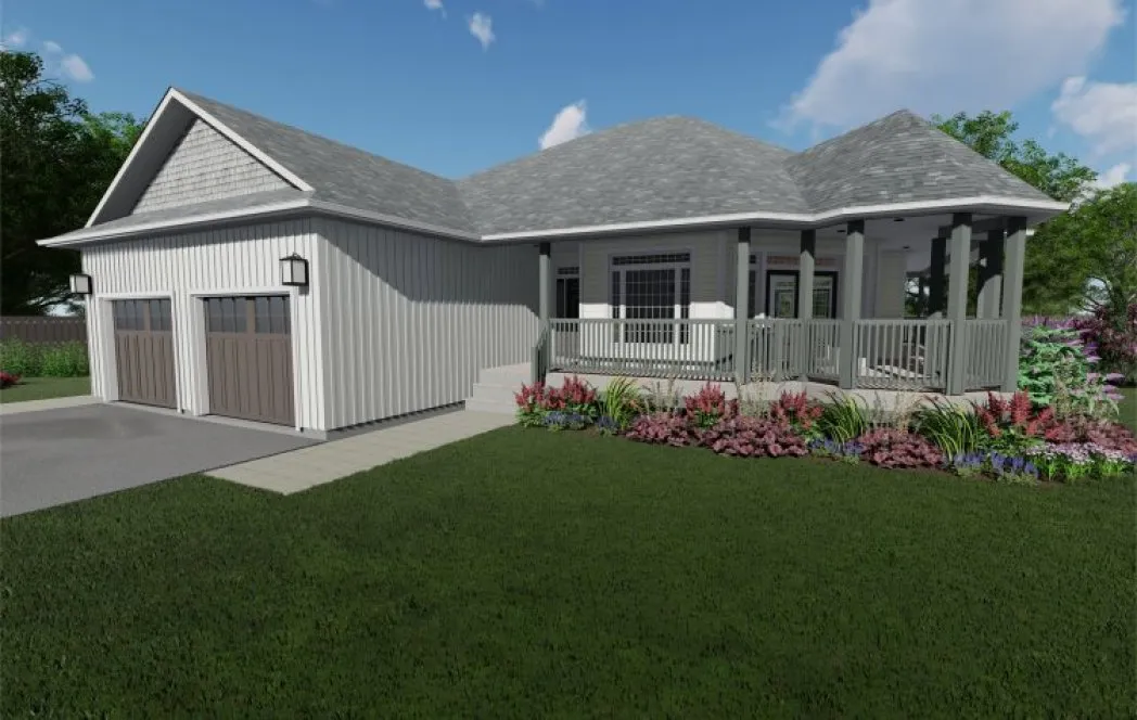 Full Rendering for House Plan #203012