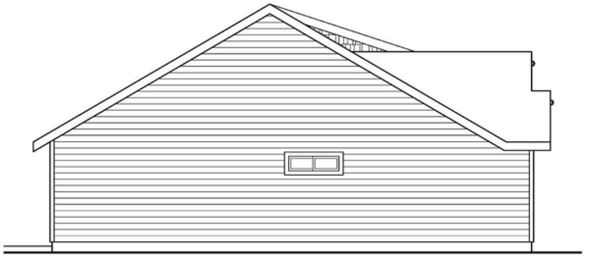 Left Elevation for House Plan #344841