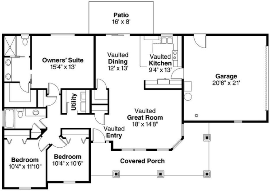 Main Floor Plan for House Plan #344841