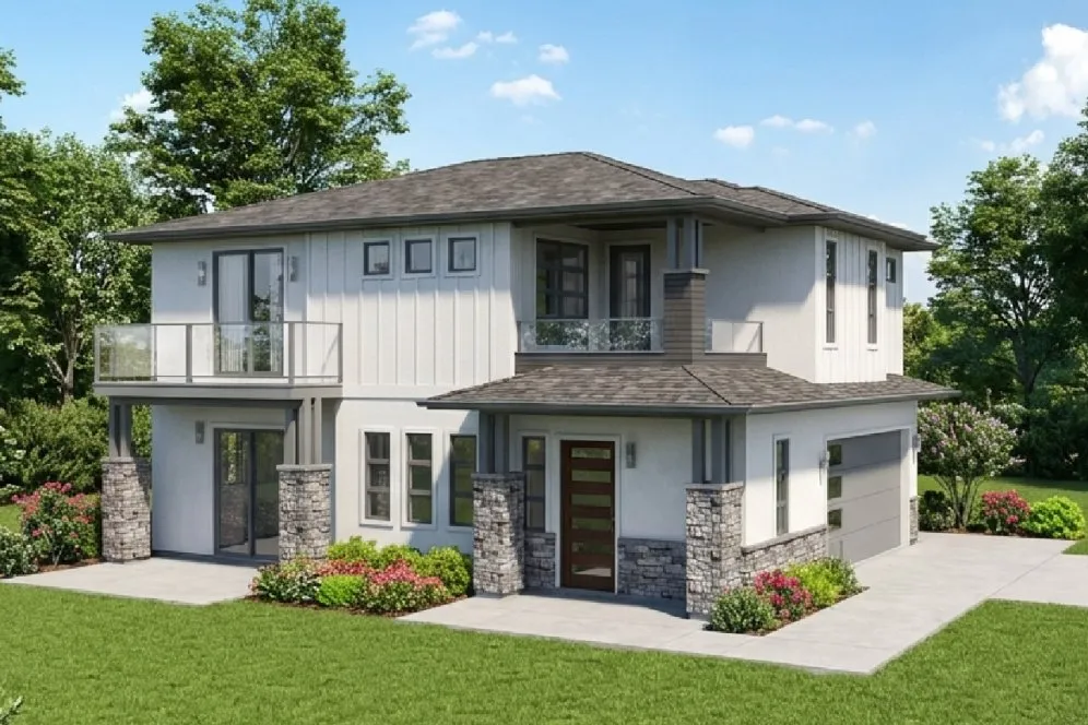 Full Rendering for House Plan #203009