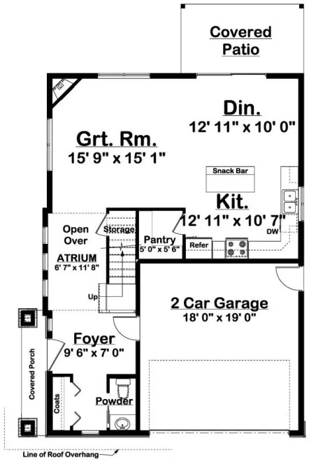 Main Floor Plan for House Plan #203014