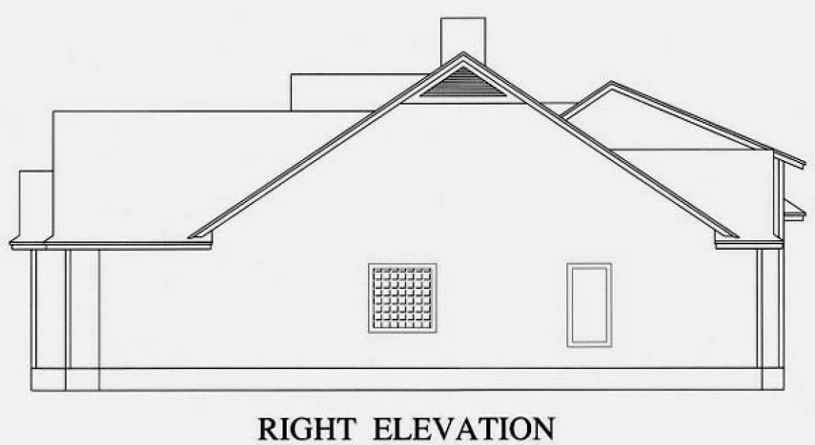 Right Elevation for House Plan #865881