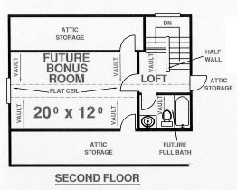 Attic Plan for House Plan #865881