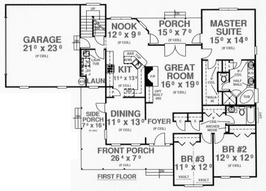 Main Floor Plan for House Plan #865881