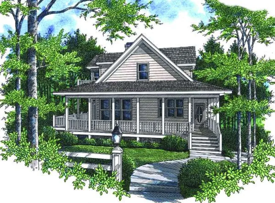 Full Rendering for House Plan #121281