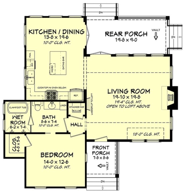 Main Floor Plan for House Plan #304941