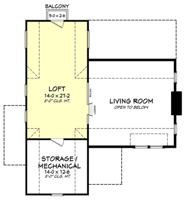 Second Floor Plan for House Plan #304941