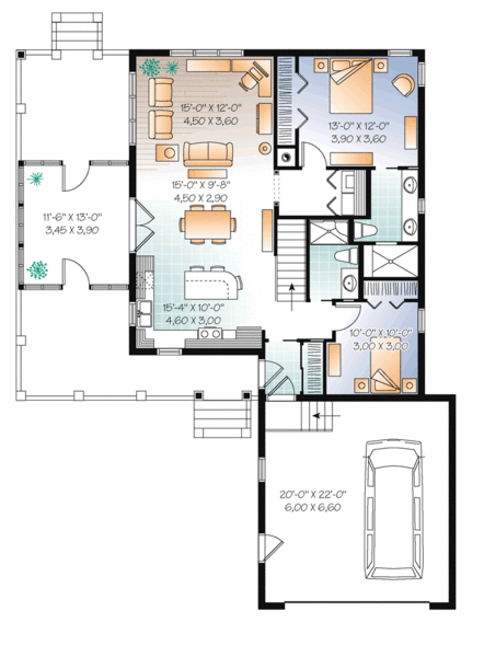 Main Floor Plan for House Plan #146411