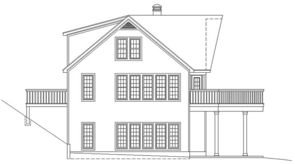 Left Elevation for House Plan #491581