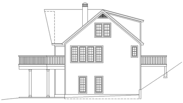 Right Elevation for House Plan #491581