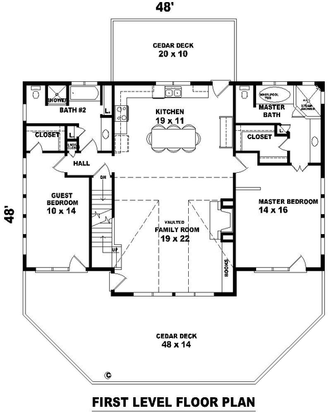 Main Floor Plan for House Plan #491581