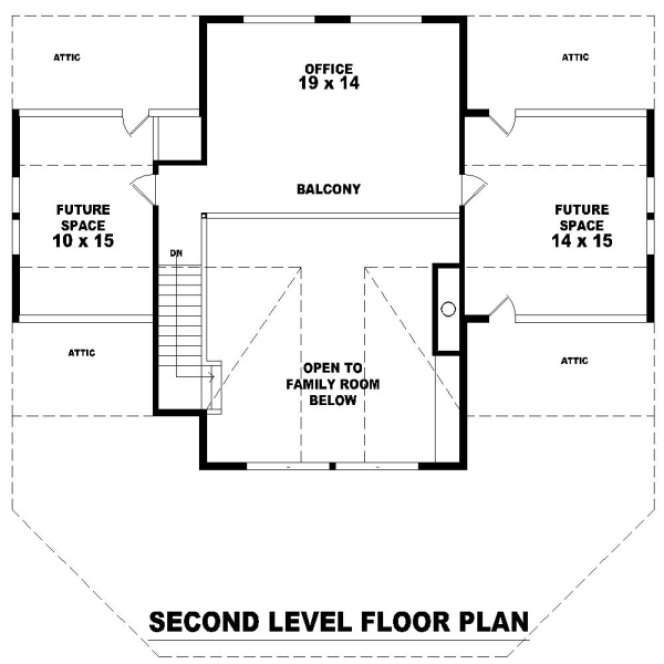 Second Floor Plan for House Plan #491581