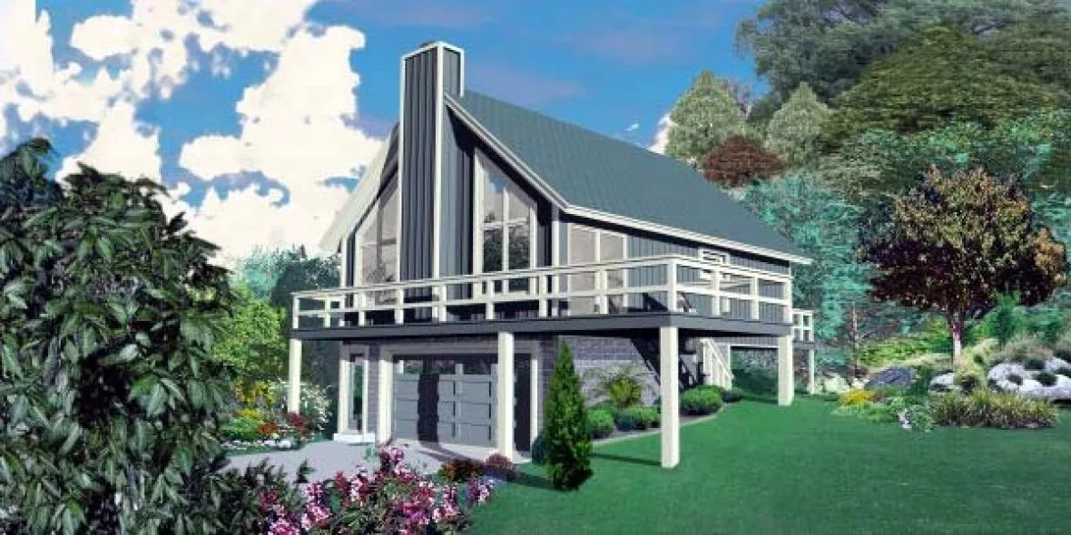 Full Rendering for House Plan #490868