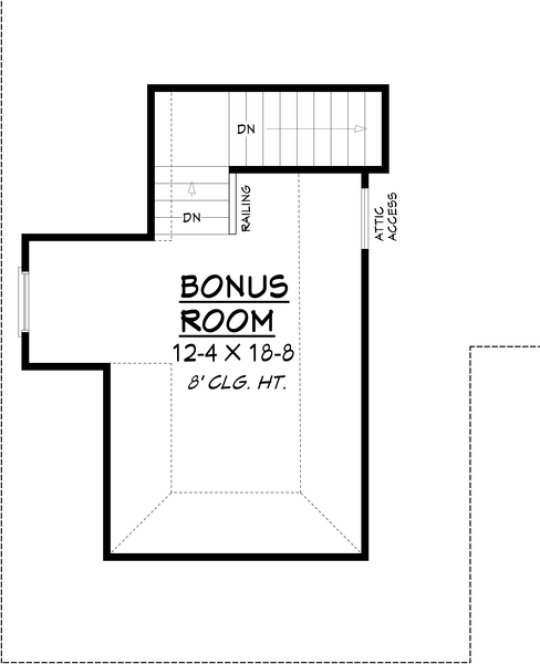 Attic Plan for House Plan #302481
