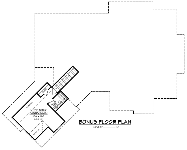 Attic Plan for House Plan #304352