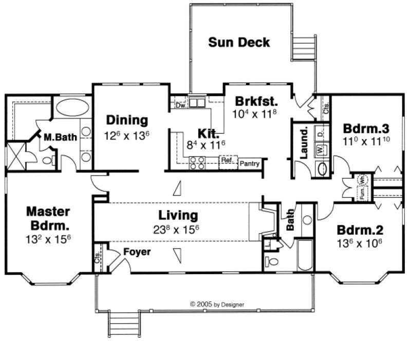 Main Floor Plan for House Plan #120081