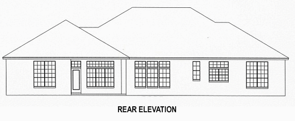 Rear Elevation for House Plan #861403