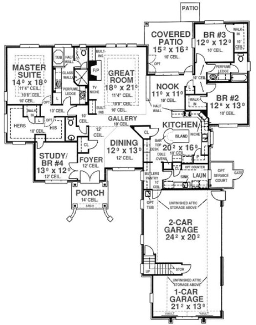 Main Floor Plan for House Plan #861403