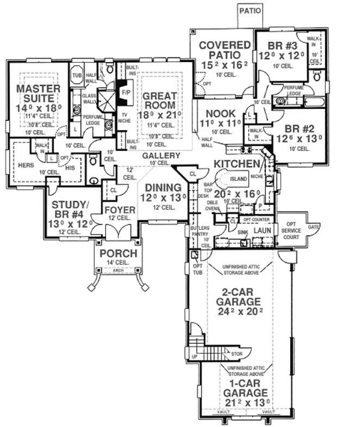 Main Floor Plan for House Plan #861403