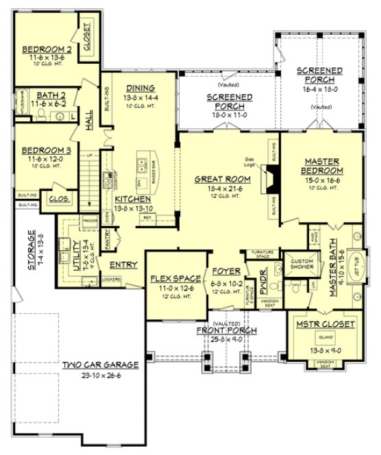 Main Floor Plan for House Plan #307952