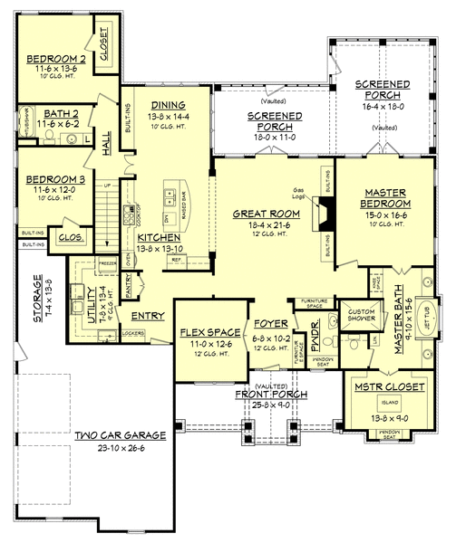 Main Floor Plan for House Plan #307952