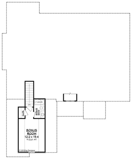 Attic Plan for House Plan #305612