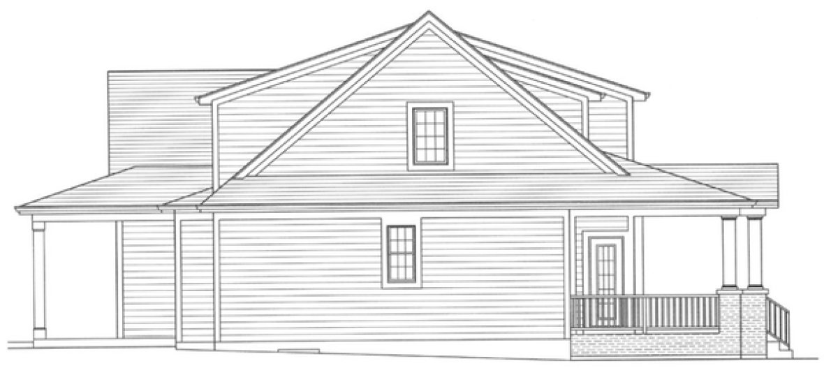 Left Elevation for House Plan #530142