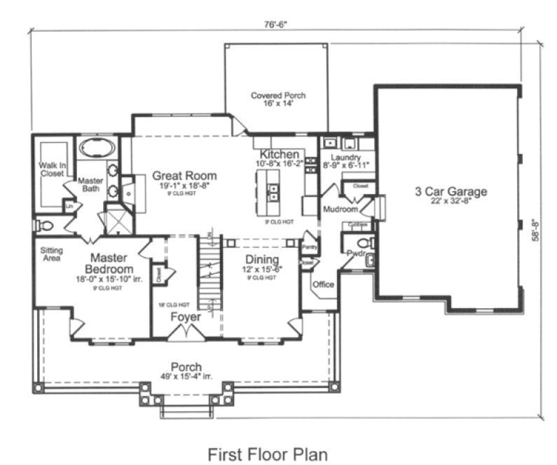 Main Floor Plan for House Plan #530142