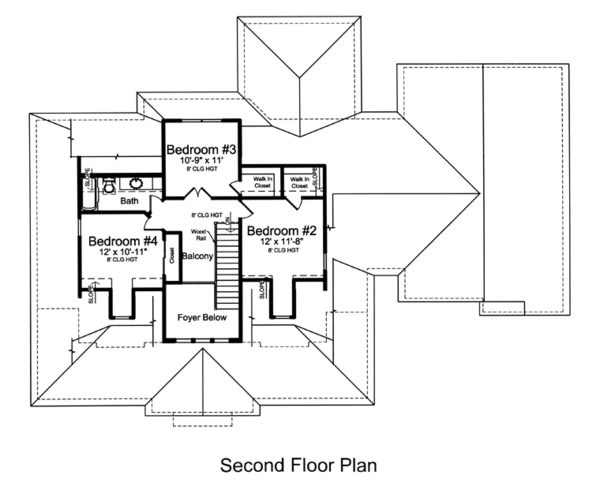Second Floor Plan for House Plan #530142