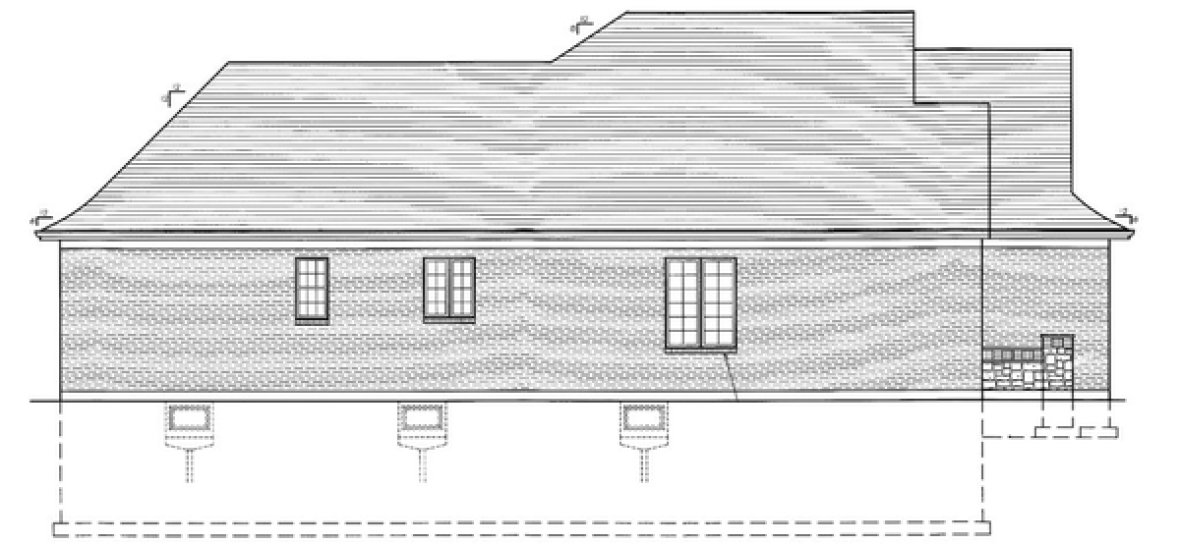 Left Elevation for House Plan #534552