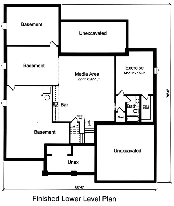 Basement Plan for House Plan #534552