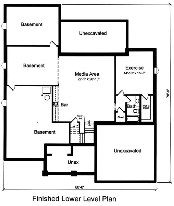Basement Plan for House Plan #534552