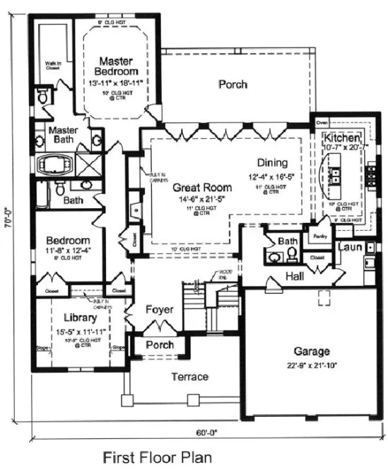Main Floor Plan for House Plan #534552