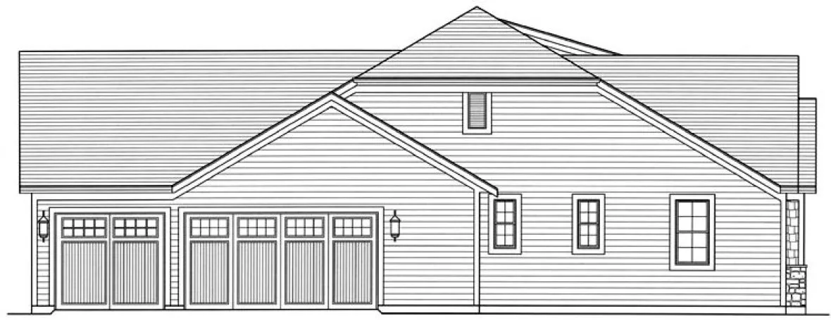 Left Elevation for House Plan #539742