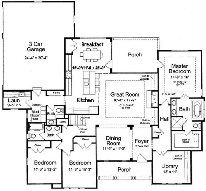 Main Floor Plan for House Plan #539742