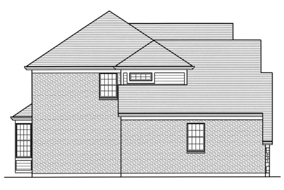 Left Elevation for House Plan #535742