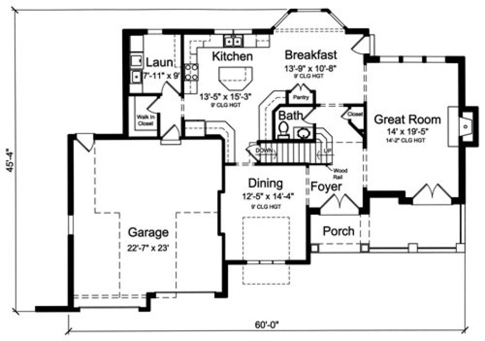 Main Floor Plan for House Plan #535742