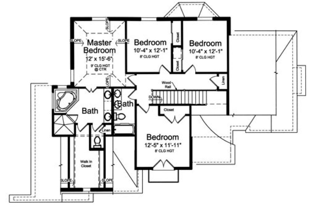 Second Floor Plan for House Plan #535742