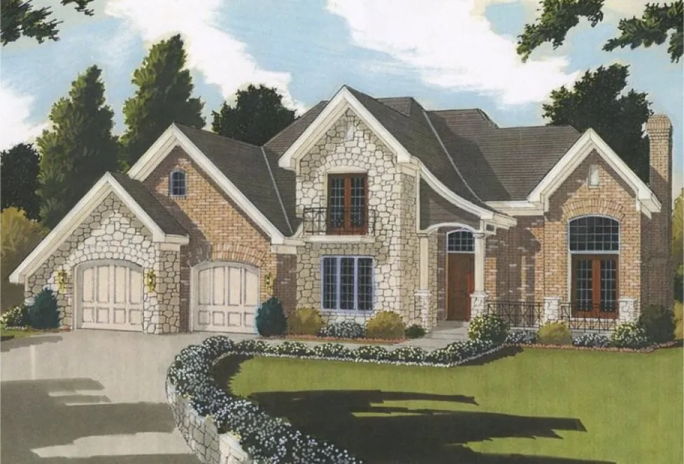 Full Rendering for House Plan #535742