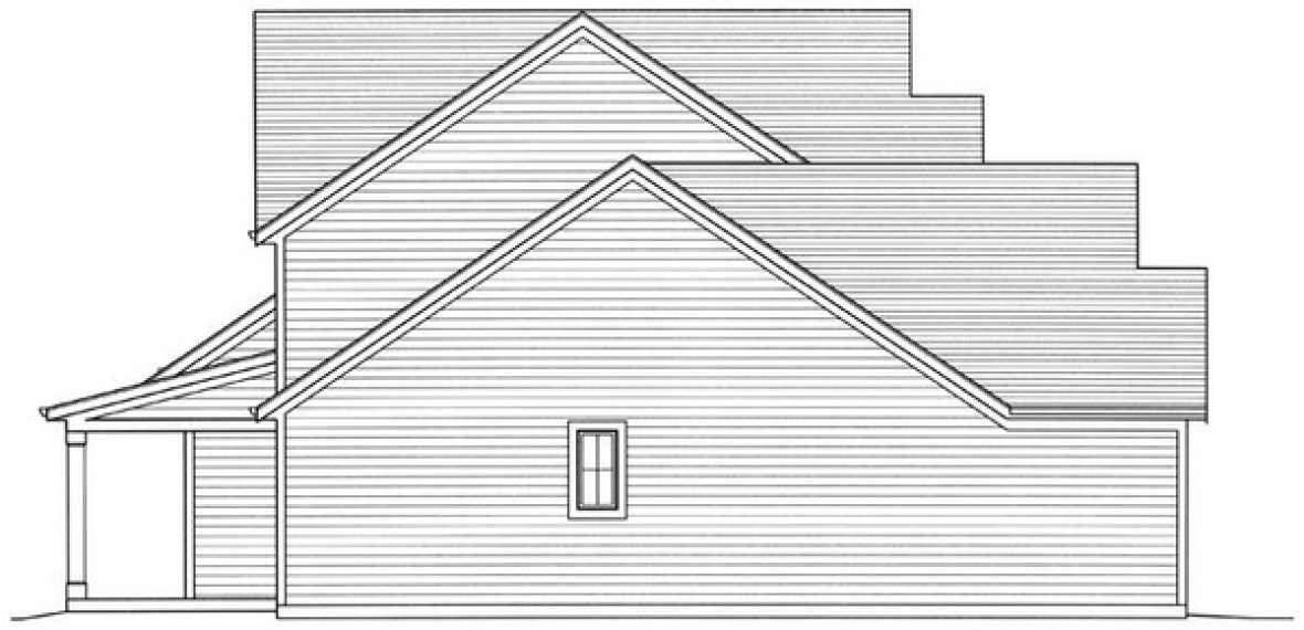 Left Elevation for House Plan #530452