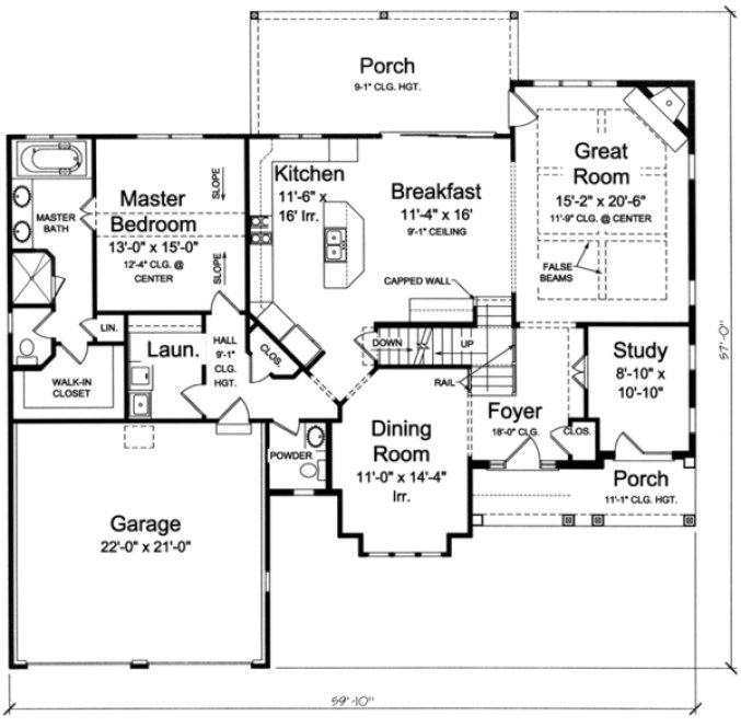 Main Floor Plan for House Plan #530452