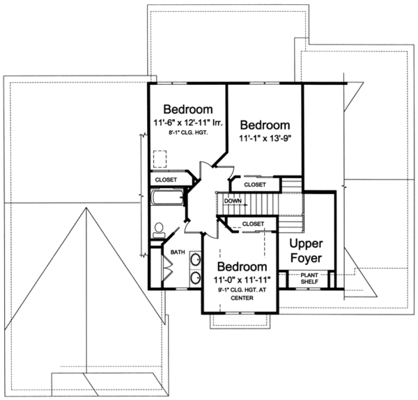 Second Floor Plan for House Plan #530452