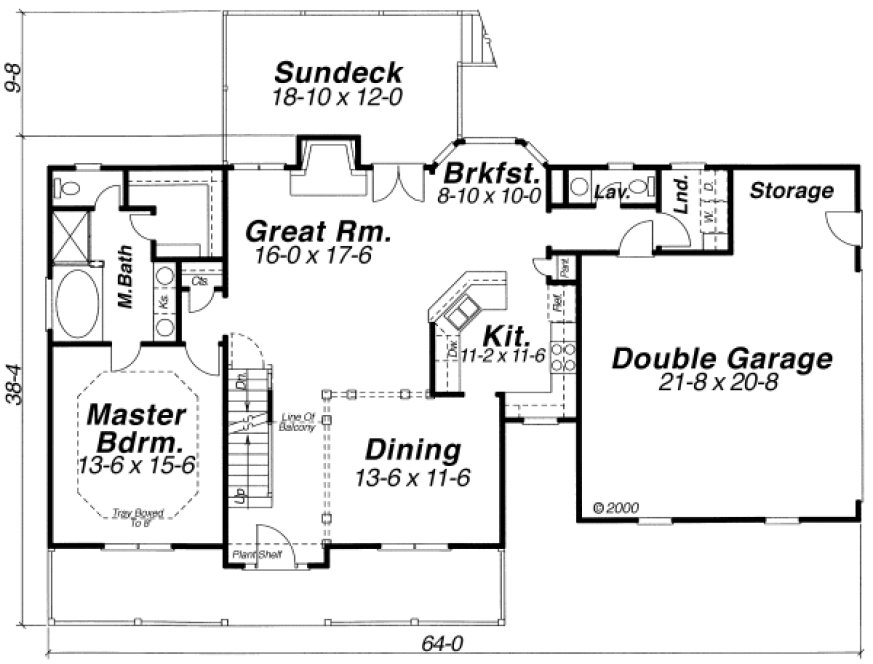 Main Floor Plan for House Plan #126391